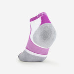 Thorlos Experia Energy low-cut ankle sock in purple, white, and gray colorway