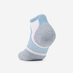 Thorlos Experia Energy low-cut ankle sock in light blue, white, and gray