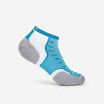 Thorlos Experia Energy low-cut athletic sock in teal, white, and gray