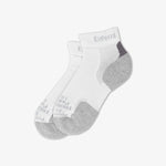 Experia TECHFIT Light Cushion ankle socks in white with gray reinforcement areas