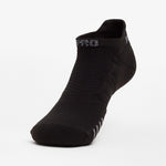 Black Experia Prolite no-show athletic sock with textured sole pattern