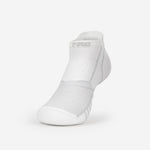 Thorlos Experia ProLite white low-cut athletic performance sock on neutral background