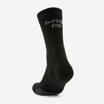 Thorlo Experia Pro black crew sock shown from rear angle on white background