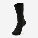 Thorlo Experia Prolite crew sock in black with textured ankle support panel