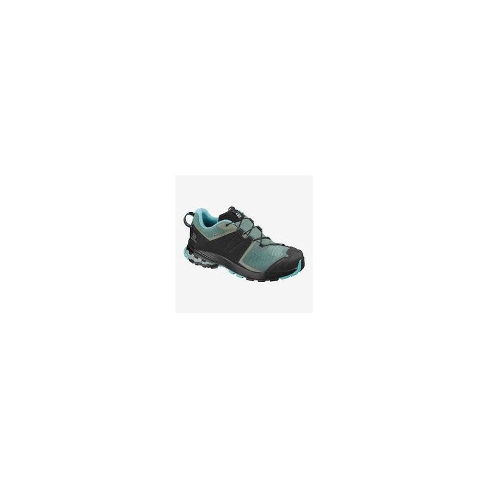 Salomon XA Wild GTX women's trail running shoe in teal and black colorway