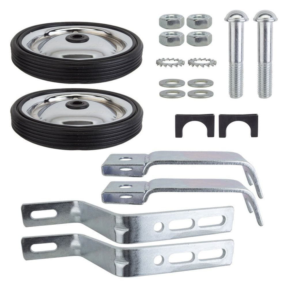 Sunlite adjustable heavy duty training wheels kit with brackets, bolts, and hardware