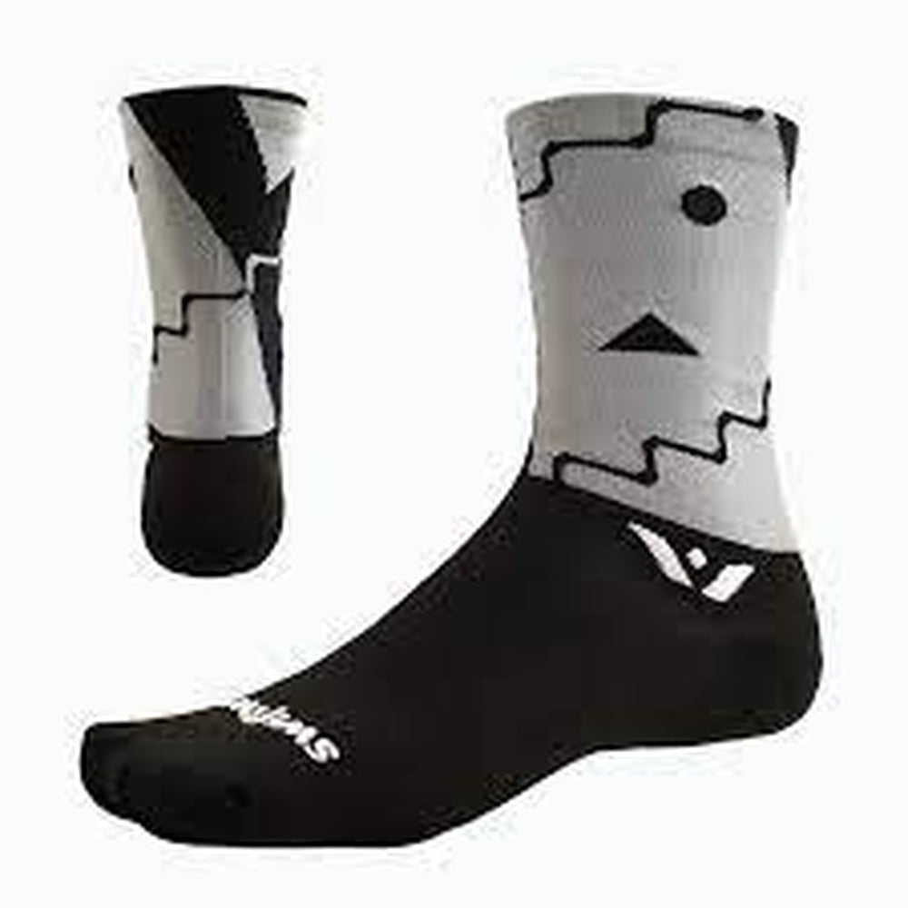 Swiftwick Vision Six Socks - Abstract Black