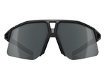 KOO HYPE black matte cycling sunglasses with dark grey lenses on white background