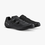 Shimano RC7 black road cycling shoes with dual BOA closure system, pair view