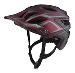 Troy Lee Designs A3 MIPS mountain bike helmet in burgundy with silver accents