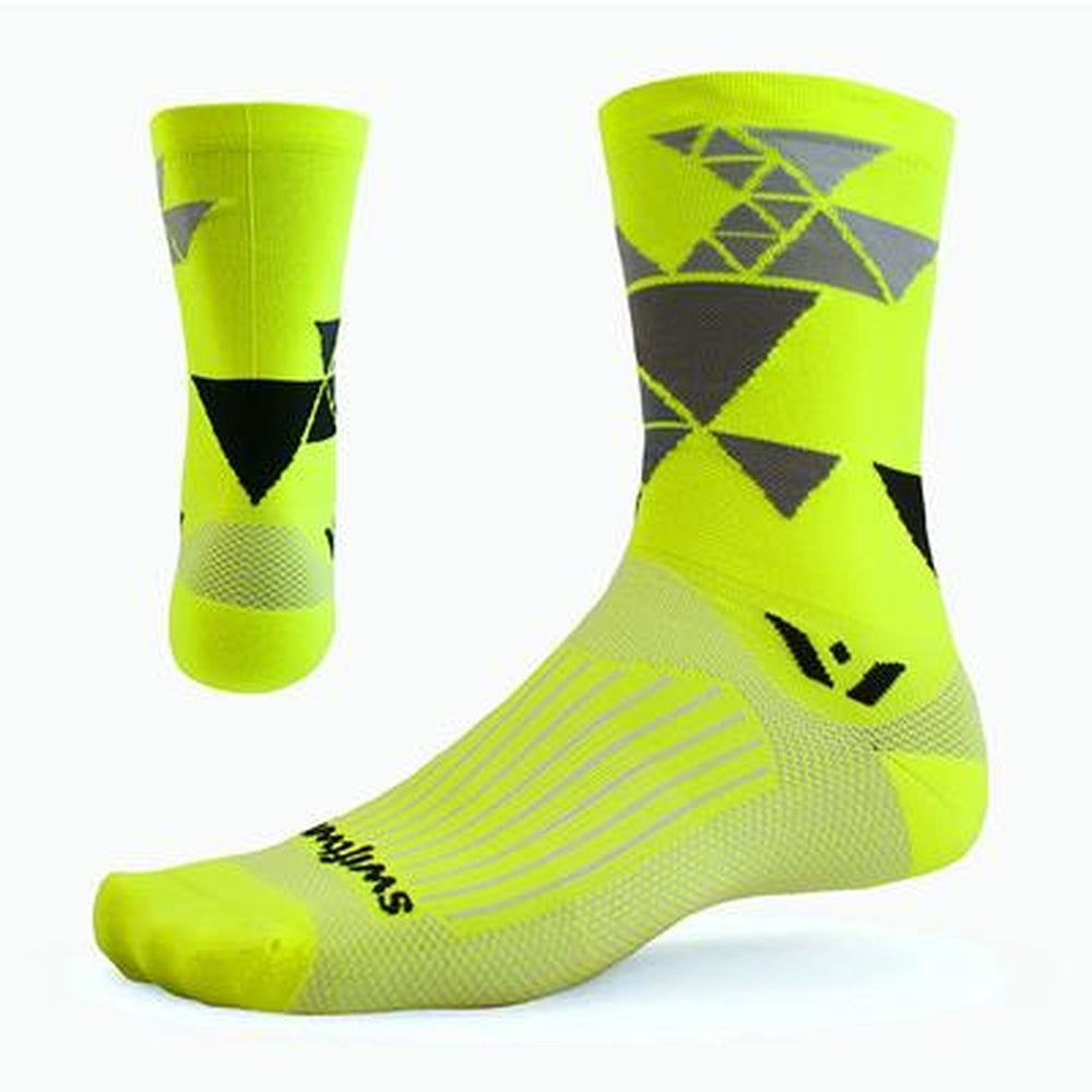 Swiftwick Vision Six Socks - Geometric Yellow