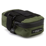 ALMSTHRE Signature Saddle Bag in hunter green with black straps and hardware