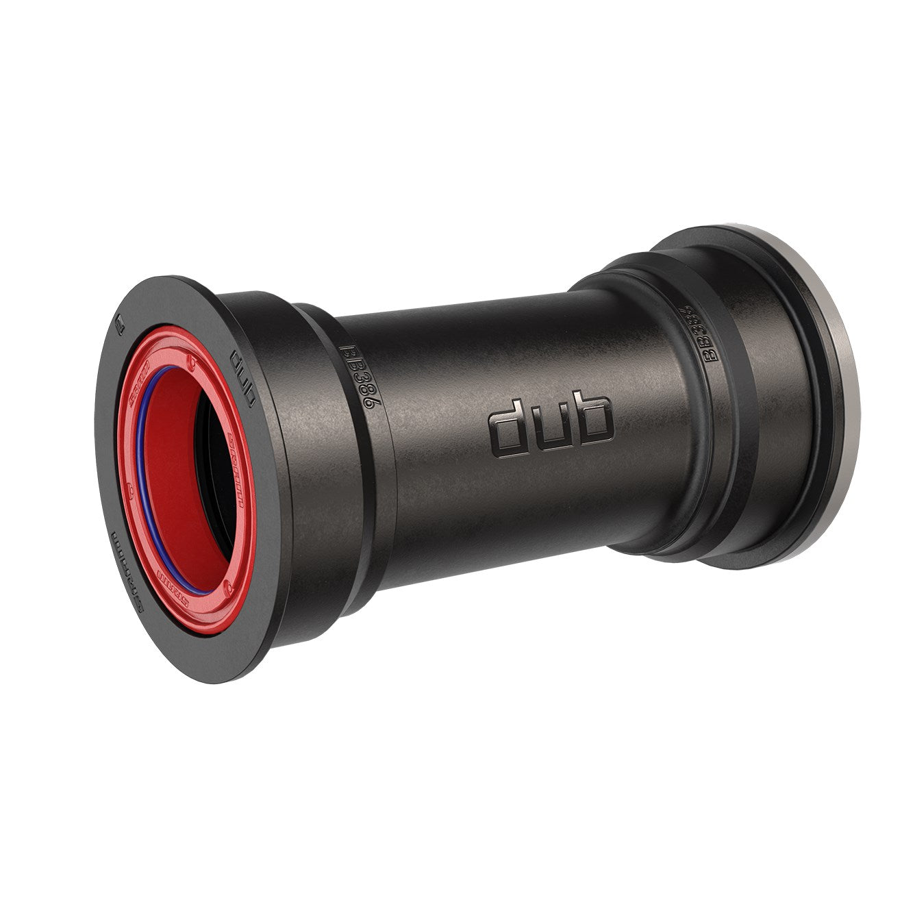 SRAM DUB PF30 Road Bottom Bracket in black with red seals