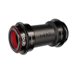 SRAM DUB PF30 bottom bracket in black with red seals on white background