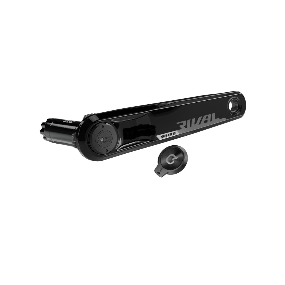SRAM Rival AXS power meter crank arm with Quarq sensor in black finish