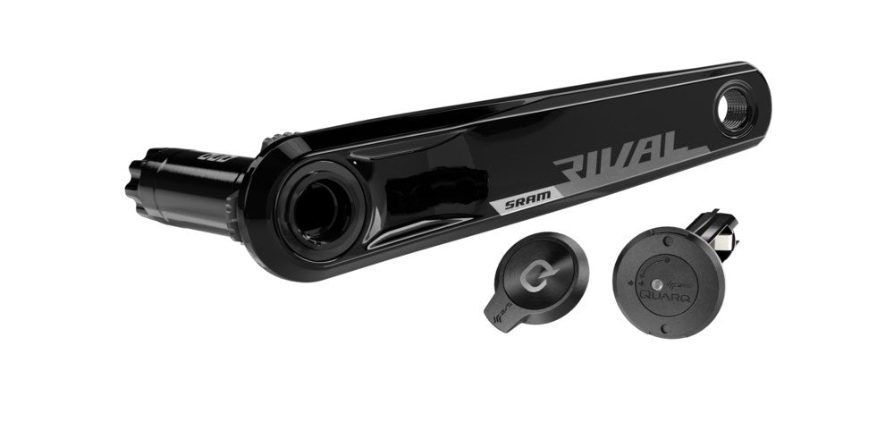SRAM Rival D1 DUB Wide left crank arm with Quarq power meter spindle components in black