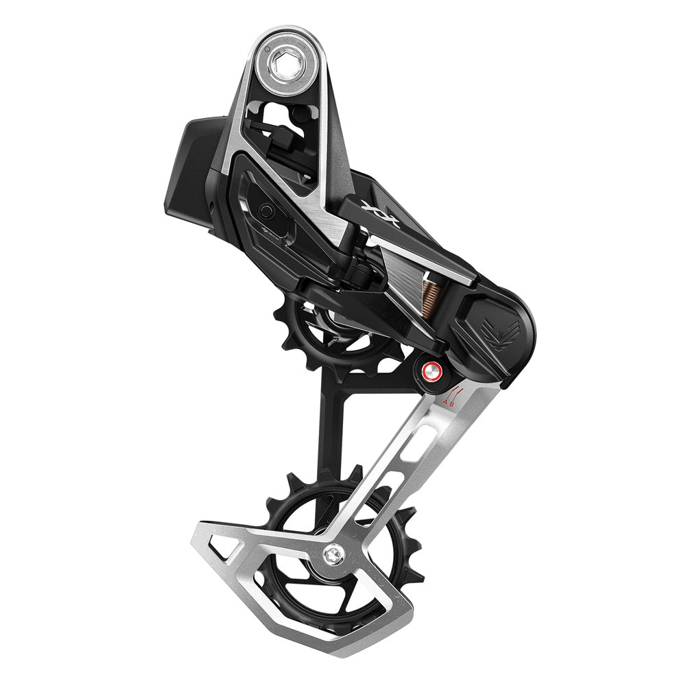 SRAM XX T-Type Eagle AXS 12-speed rear derailleur in black and silver finish