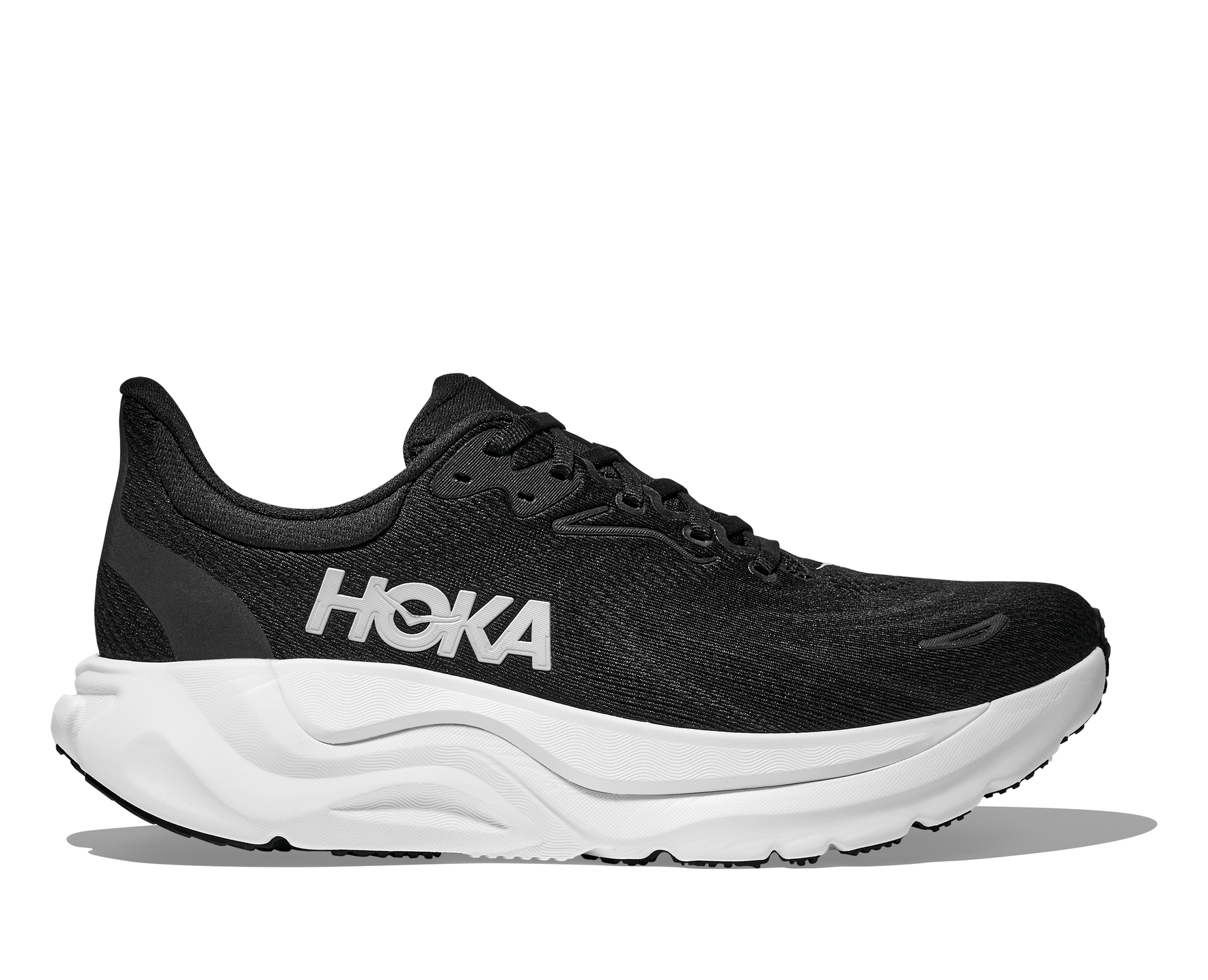 Hoka Arahi 8 Women's running shoe in black upper with white sole
