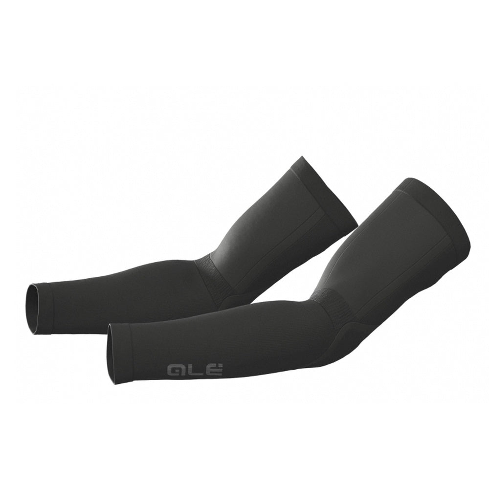 ALE NBS black arm warmers on white background professional product photo