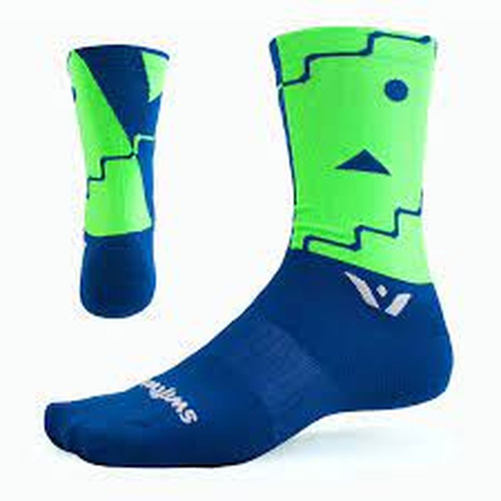 Swiftwick Vision Six Socks - Abstract Blue