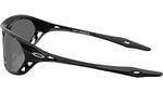 Oakley Cage Jacket sunglasses side view showing temple arms with USA Assembled text and Oakley logo