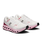 On Cloudsurfer 2 women's running shoes in pearl white with orchid pink sole