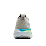 Brooks Adrenaline GTS 25 men's running shoe in oyster gray with blue-green gradient sole