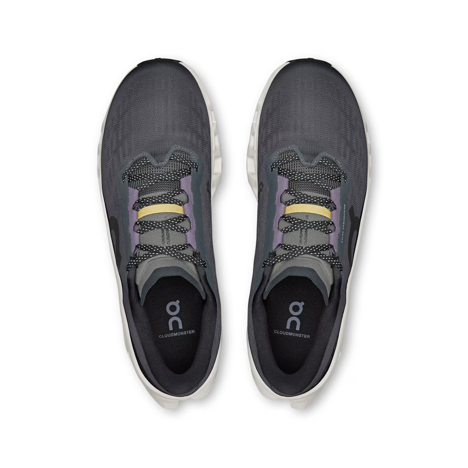 On Cloudmonster 3 men's running shoes in Eclipse Frost colorway from above