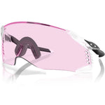 Oakley Velo Kato sunglasses with clear matte frame and pink tinted lens