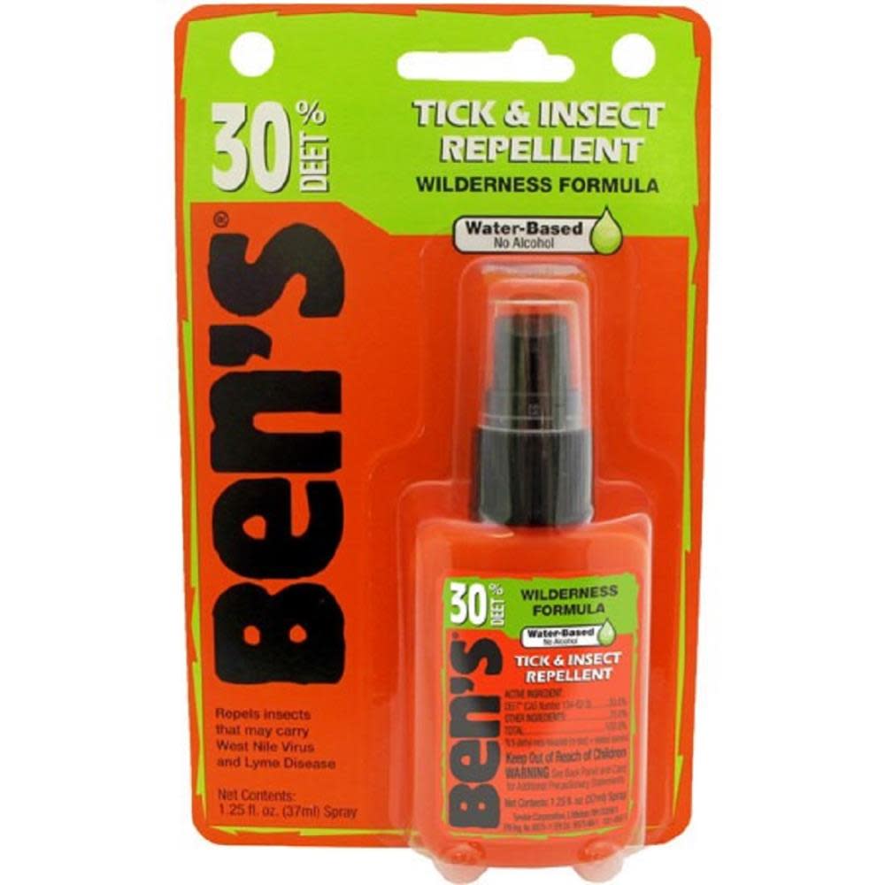 Ben's 30% DEET Tick and Insect Repellent Wilderness Formula 1.25 oz pump spray bottle