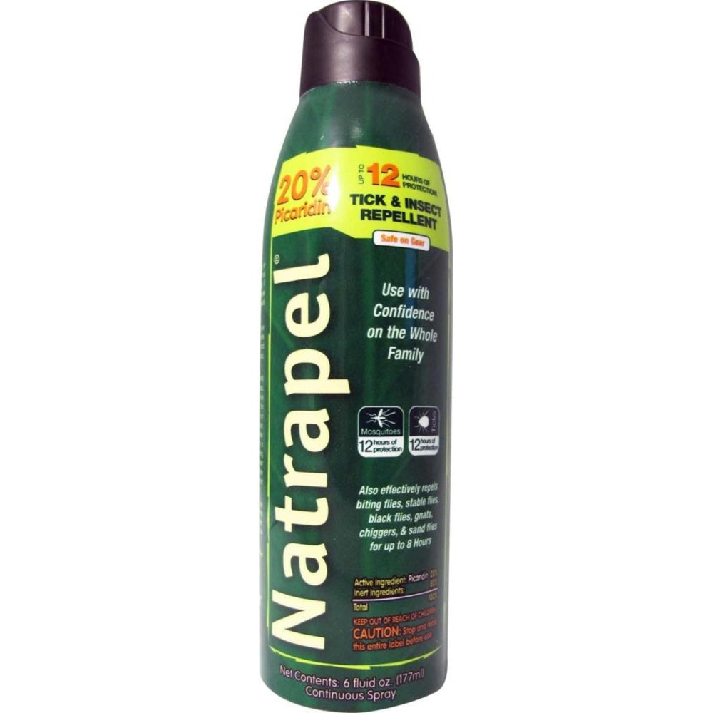 Natrapel Tick and Insect Repellent 6oz continuous spray can with 20% Picaridin