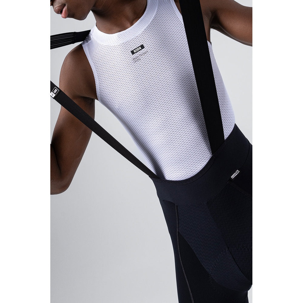 GOBIK Bibshort Absolute 7.0 Men in black with white mesh base layer
