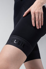 GOBIK black women's cycling bibshorts with logo detail on leg band