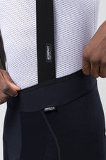 Gobik Absolute 7.0 black bib shorts close-up showing straps and waistband detail