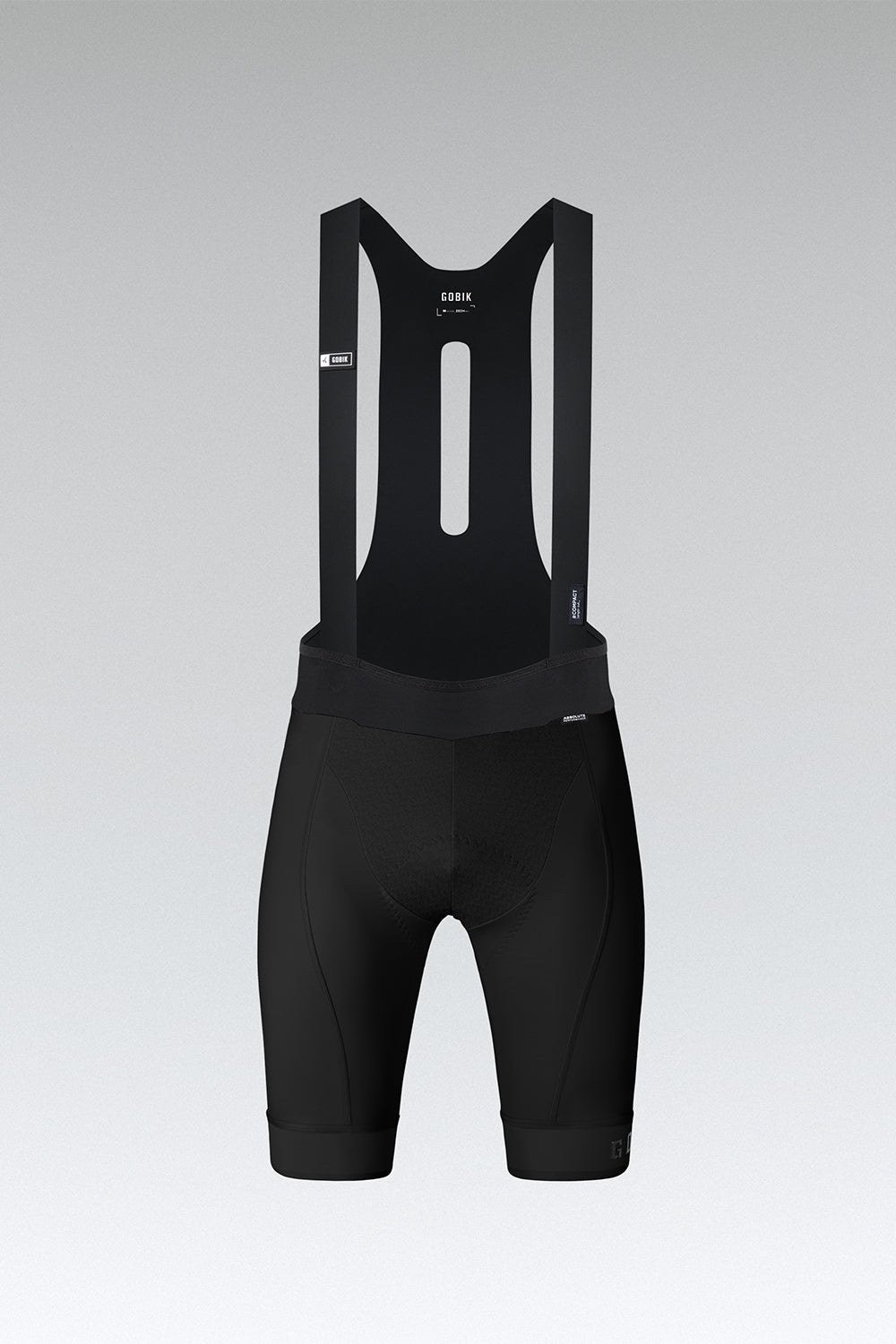 Gobik Absolute 7.0 black cycling bib shorts with padded chamois and suspenders