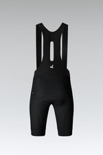 Gobik Absolute 7.0 black cycling bib shorts rear view with padded chamois