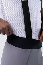 Gobik Absolute Compact 7.0 bib shorts in kettle gray with black straps