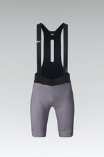 Gobik Absolute Compact 7.0 men's cycling bib shorts in gray with black straps