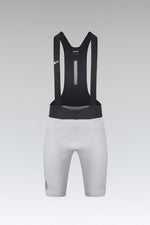 Gobik Lancer men's cycling bib shorts in white with black shoulder straps