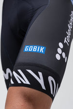 Gobik Limited 6.0 bib shorts in black with Telefonica Movistar team branding