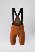 Gobik Matt 2.0 men's cycling bib shorts in orange with black suspenders