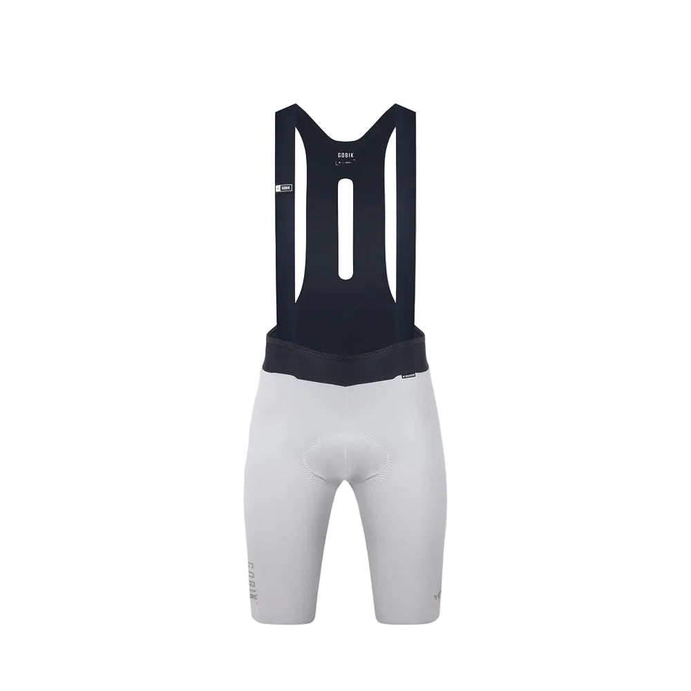 Gobik X Bib Short Men's in white with black suspender straps