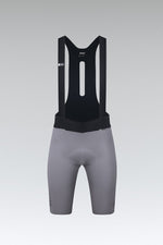 GOBIK X Bib Short Men's cycling shorts in gray with black straps and chamois padding