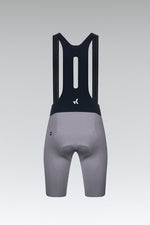Gobik X Bib Short Men's in kettle gray color with black suspenders