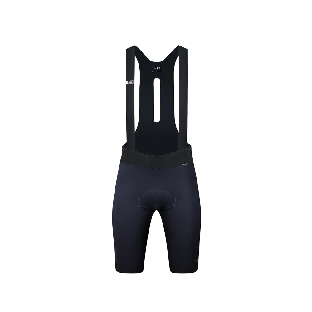 Gobik Matt 2.0 men's cycling bib shorts in navy blue with black straps