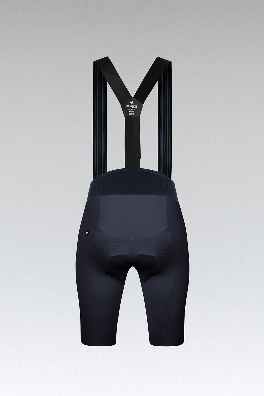 Gobik X women's cycling bib shorts in navy blue with black straps