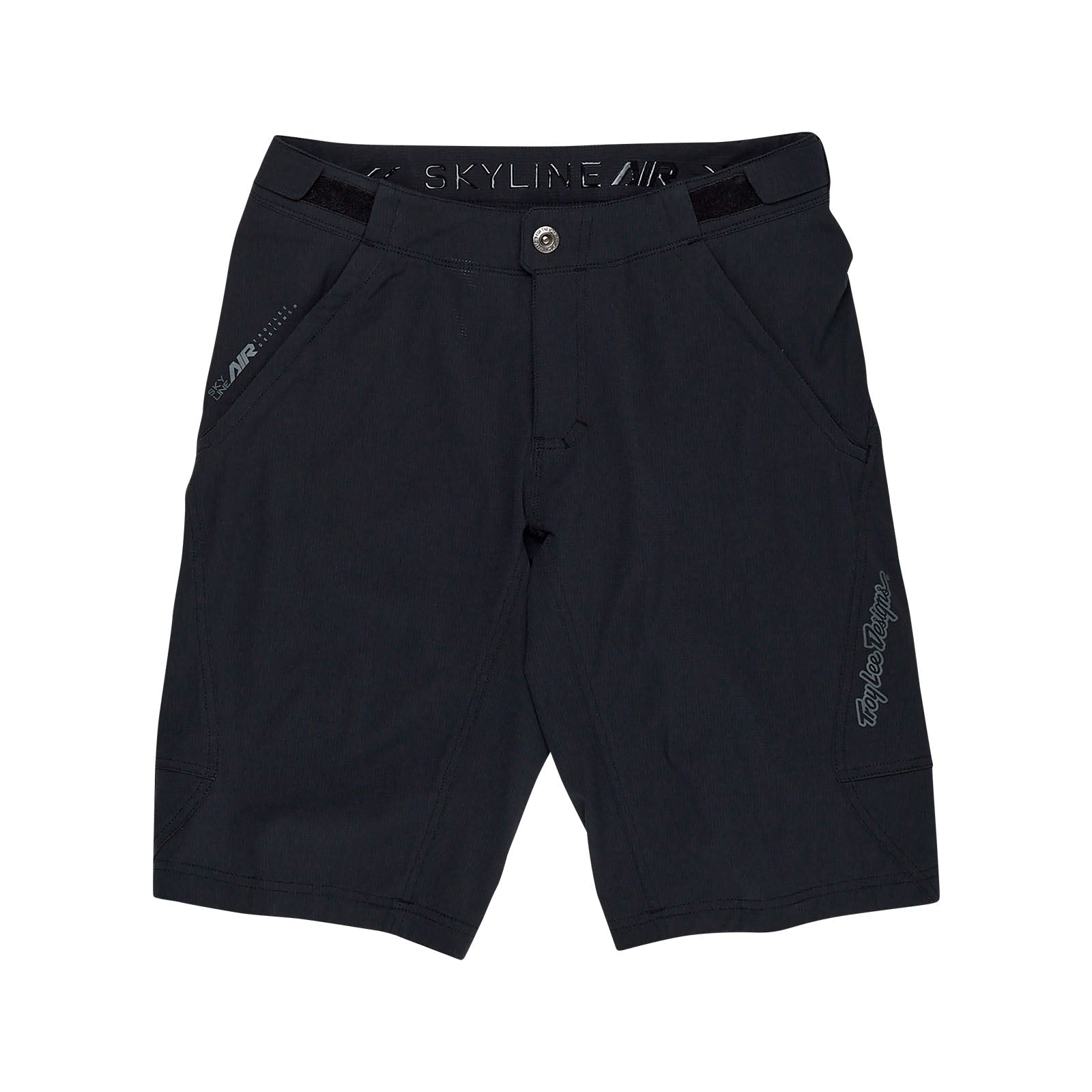 Troy Lee Designs Skyline Air black cycling shorts with liner on white background