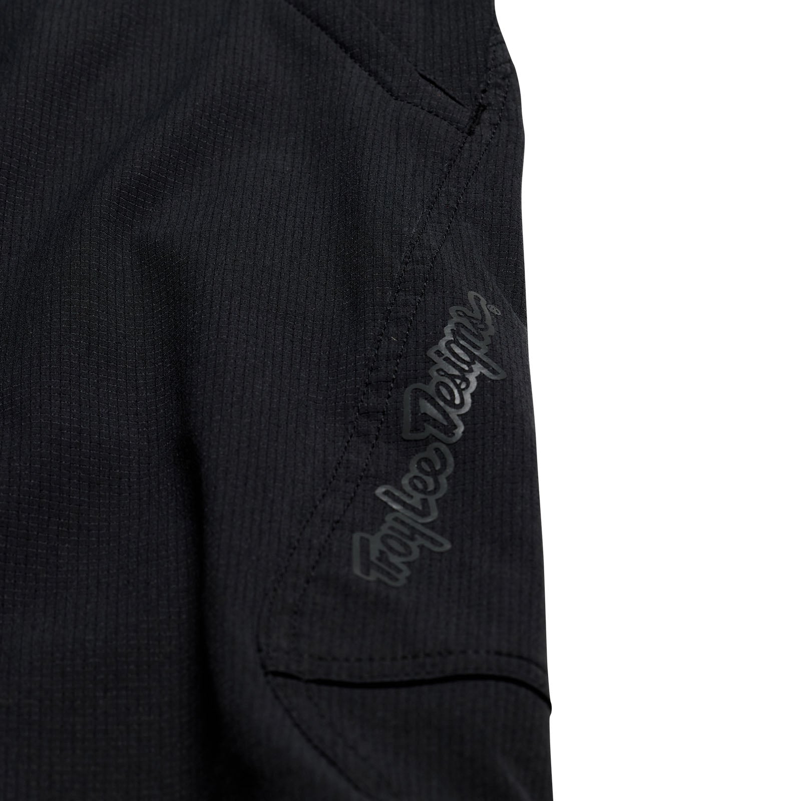 Black Troy Lee Designs Skyline Air shorts showing side seam detail and branding