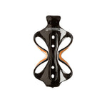 Arundel black bicycle bottle cage with orange accent stripes and mounting holes