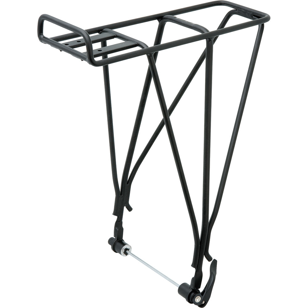 Blackburn EX-1 Disc Rear Bike Rack in black with quick-release axle mount